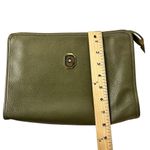 Karina Firenze Pebbled Olive Leather Clutch Made In Italy Some Interior Wear Green Photo 10