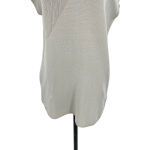 Eileen Fisher  Mixed Knit Tunic Sweater Top Bone‎ Gray Cream Size Small Photo 4