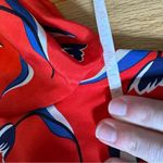 Whistles Women’s Mimi Dress Floral Tulip Silk Ruffle Surplice Size 4 Red Photo 10