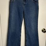 Danesi Mid Rise Flare Jeans Size 11/12 Dark Wash Rhinestone Bedazzled Blue Photo 0