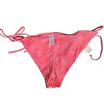 Aerie  Embroidered Tie Cheekier‎ Bikini Bottom in Strawberry M NWT Photo 2