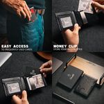 Wallet for Men - with Money Clip Slim Leather Slots Credit Card Holder RFID Blocking Bifold Minimalist Wallets with Gift Box Photo 1