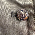 White House | Black Market  Faux Leather Utility Jacket‎ Button Front Small Photo 4