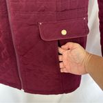 Laundry by Shelli Segal Jacket Coat Womens Large Quilted Red Burgundy Winter Photo 5