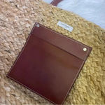 Haute Hippie Jute Straw Leather Bag Beach Tropical Bag Pool Photo 2