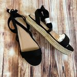 Pretty Little Thing Black Lace Up Espadrille Flatform Sandal Photo 1