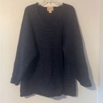 Woolrich Vintage  Women's Navy Blue Speckled 100% Wool V-Neck Sweater size XL Photo 0