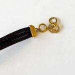 Vintage Funky Woven Belt Black Gold Chunky Hardware 90s Clara Studio Rare Piece Photo 8