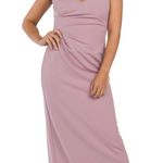 Adrianna Papell NEW  Womens‎ 12 Slip Crepe Column Maxi Dress Dusty Pink Rose $139 Photo 11