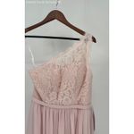 Azazie ‎ Blush Pink Women's One Shoulder Long Dress - Size C Photo 1