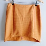 MINKPINK NWT  Orange Stretch Ribbed Fonda Mini‎ Skirt, Size Medium Photo 0