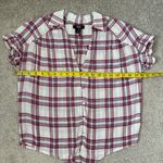 Paige  Kieran Tie Front‎ Plaid Blouse XS Photo 8