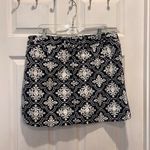 J.Crew Women's Skirt Sz 14 White Navy Blue Button Front Cotton Mini Skirt‎ Beach Photo 4