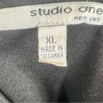 Studio One Studio I sweater top satin pleated skirt mixed media midi dress size XL NWT Photo 6