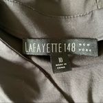 Lafayette 148  Black Gathered Pleated Faux Wrap Dress Photo 3