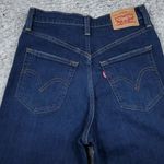 Levi's  Ribcage Straight Ankle Stretch Jeans Dark Wash Blue Size 27x27 Ripped Photo 3