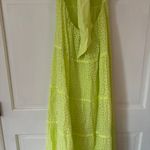 Alice + Olivia Jules Tie-Back Paneled Maxi Dress Size 4 Eyelet Neon Lace Spring Photo 11