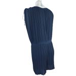 Club Monaco  Navy Blue Viga Pleated Tie Waist Sleeveless Romper Shorts Size 4 Photo 4