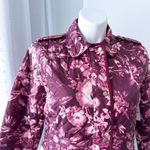 Talbots Splendid Floral Purple Lightweight Quilted Barn Jacket Women’s Large Photo 1