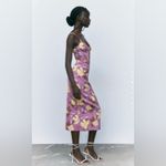 ZARA Women Floral Pink Printed Corset Style Dress Underwire Sweetheart Neck Sz M Photo 3