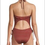 BCBGMAXAZRIA Leopard Halterneck One-Piece Swimsuit New with Tags Size 8 Photo 1