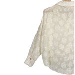 ZARA Mixed Velvet Semi Sheer Shirt Size Medium Photo 5