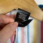 Ali Miles Rainbow Striped Blouse Medium Multicolor Pastel Colorful Office Bright White Photo 7