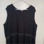 Ming Wang Sleeveless Knit Dress Black Beaded Waist Photo 1