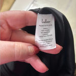 Lulus  Black Gold Long Sleeve Jumpsuit V Neck Wide Leg Belted New Years Small Photo 7