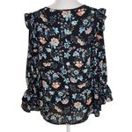 Counterparts  Black Floral Blouse Size Medium Floral Peasant Blouse Photo 1