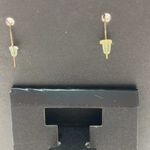 Gold Plated Earrings with Mint Green Stone Photo 2