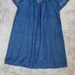 Loungees Women’s Denim Midi Dress Shortsleeve V Photo 3