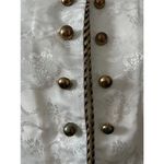 Lady Carol Petites New York white gold jacquard long sleeve gold black trim 14 Size 14P Photo 2