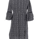 Artesia Boho Dress Casual Mini with Neck Ties Tassels Navy Cream Size S Photo 4