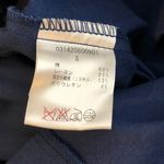 Navy Blue Asymmetrical Midi Pencil Skirt Photo 9