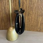 Vintage Black Vinyl‎ Ruffle Coquette Crossbody Evening Cocktail Purse Bag Clutch Photo 2