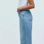 Madewell  Wide Leg Crop Jeans Womens Size 32 Blue Raw Hem Front Pocket Photo 1