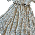 Lucky Brand Belted Dress Short Sleeve Pockets Boho Paisley Print Size XL Women's Photo 4