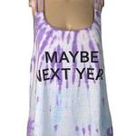 Beach By Exist Southern Spirit Womens Strappy Tank Top Tie Dye Maybe Next Year Purple Large Photo 0