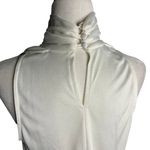 Vintage 70s Pellini After 5 Midi Dress M White Sleeveless High Neck Elastic Size M Photo 4