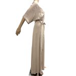 In Loom Neutral Beige Wrap Lined 3 Quarter Sleeve Flowy Maxi Dress Womens Small Photo 9