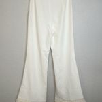 Aureum Feathered Flare Pants White Size XS Photo 4