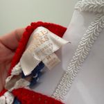 Francesca's Collections Red, Blue, and White Crochet Cardigan Red Size M Photo 5