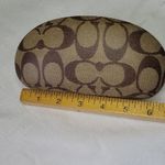 Coach Tan and Brown Signature Cmonogram Clamshell Sunglasses Case Photo 3