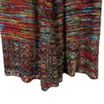 United States Sweaters  Knit Top Womens M Red Blue V-Neck 3/4 Sleeve Boho Hippie Photo 3