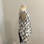 Collective Concepts White and Black Tank Top with a slit in the Back Photo 3