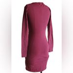 Popular Basics  Burgundy Long Sleeve Bodycon Dress Photo 1