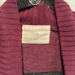 T. La almandine open cardigan burgundy long pockets warm XL Red Photo 4