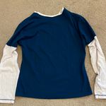 Reebok Women’s Seattle Seahawks Blue and White Long Sleeve Shirt Size Large Photo 4