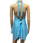 Hula Honey Blue Polka Dot Halter Tie Layered Tankini Top Womens Plus Size 3X Photo 5